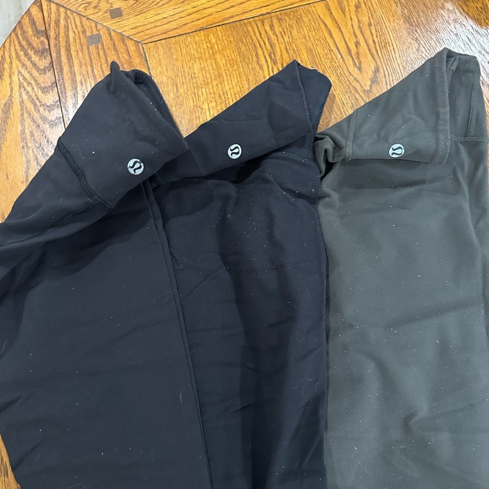 Lot of 3 Lululemon leggings size 6,6,4